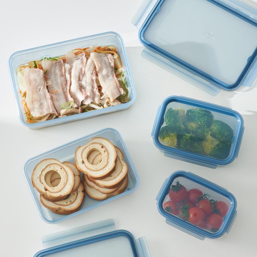 キッチン用品 保存容器 食洗器対応 冷凍可 電子レンジ対応 冷蔵庫収納[トワイロフードコンテナロック 1100ml ブルー KEYUCA ケユカ] | KEYUCA | 04