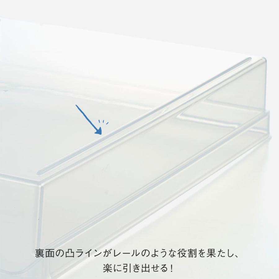 収納用品 トレイ キッチン収納 収納ケース 取手付き 無地 冷蔵庫 冷蔵庫収納 | 引き出しやすいストッカー 7×31.5cm KEYUCA(ケユカ) | KEYUCA | 03