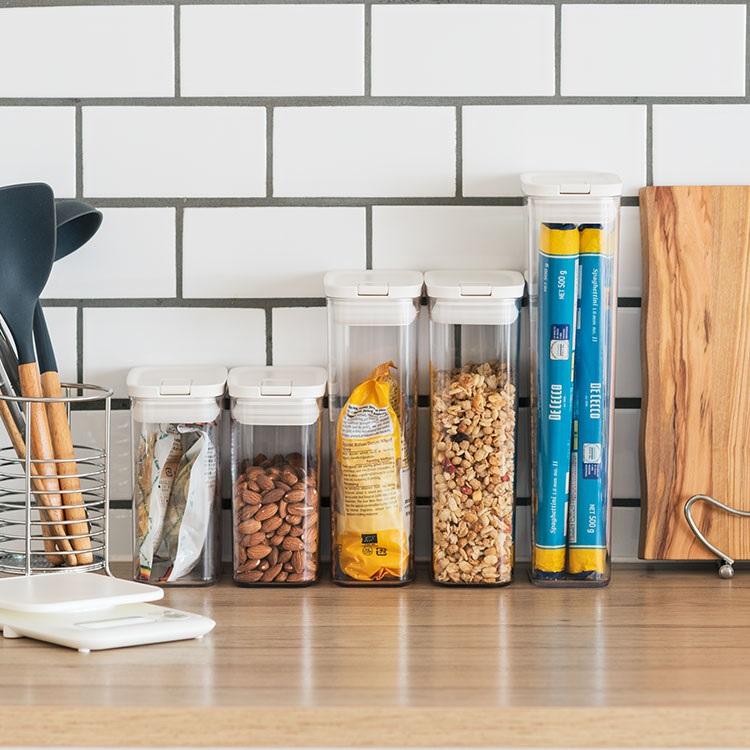 保存容器 調味料入れ 乾物入れ フードコンテナ フードストッカー 密閉容器 冷蔵庫収納[楽に密閉キャニスター 8×14cm S KEYUCA ケユカ] | KEYUCA | 11