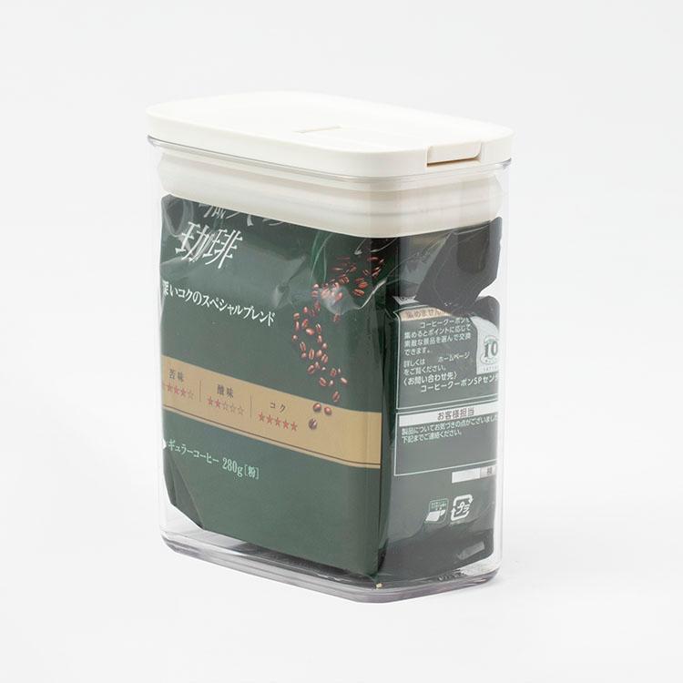 保存容器 調味料入れ 乾物入れ フードコンテナ フードストッカー 密閉容器 冷蔵庫収納[楽に密閉キャニスター 8×14cm S KEYUCA ケユカ] | KEYUCA | 02