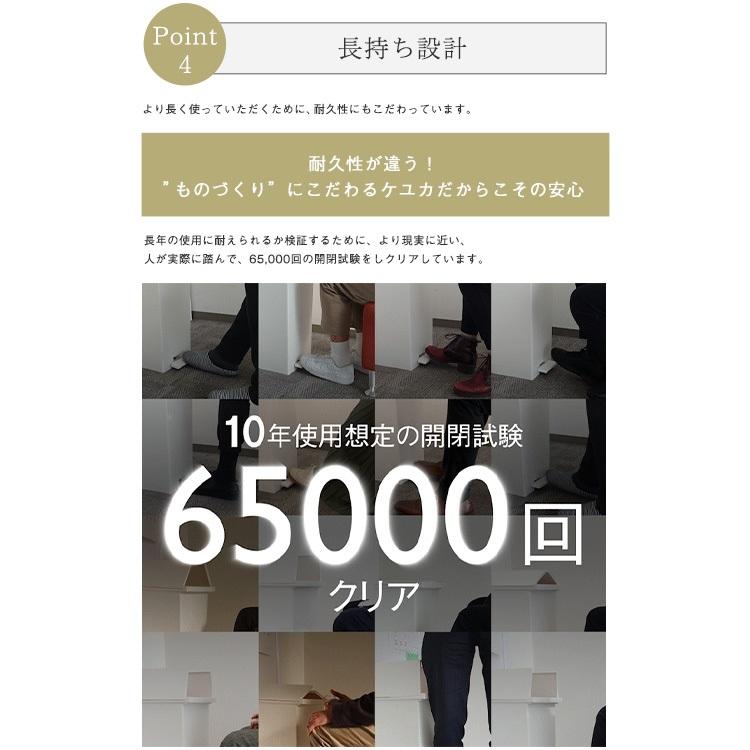 ゴミ箱 45L 両開き 蓋付き ペダル式 分別 キャスター付き スリム ごみ箱 ｜ KEYUCA 両開きダストボックス LL ブラック ケユカ | KEYUCA | 08