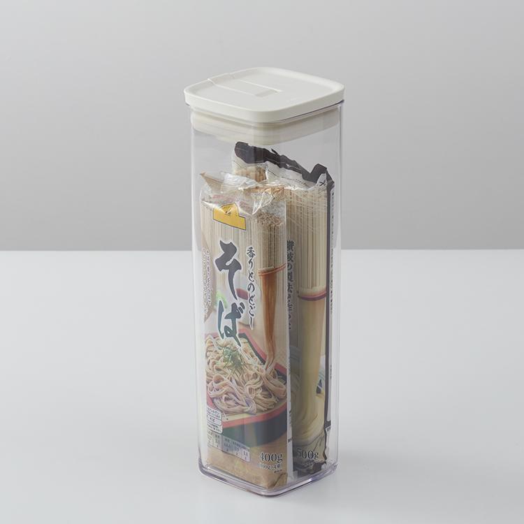 保存容器 調味料入れ 乾物入れ フードコンテナ シンプル 冷蔵庫 冷蔵庫収納｜ 楽に密閉キャニスター10.5×10.5cm L  KEYUCA(ケユカ) | KEYUCA | 03