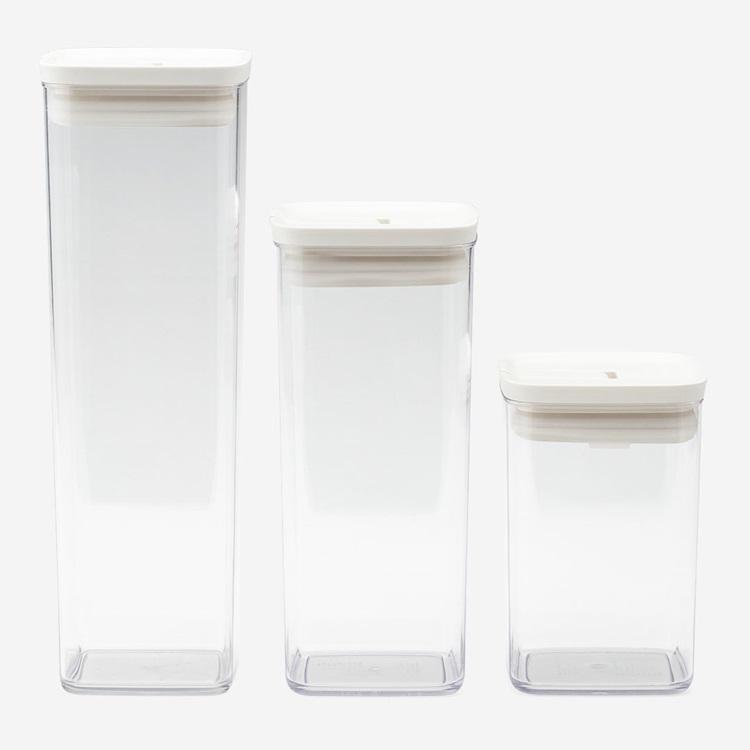 保存容器 調味料入れ 乾物入れ フードコンテナ シンプル 冷蔵庫 冷蔵庫収納｜ 楽に密閉キャニスター10.5×10.5cm L  KEYUCA(ケユカ) | KEYUCA | 04