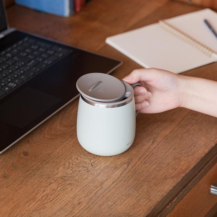 pomaマグ専用スライドフタ 保温 保冷 マグカップ用 飲みやすい設計 持ち運びにも便利 ｜ KEYUCA pomaステンレスマグ専用スライドフタ ケユカ | KEYUCA | 05