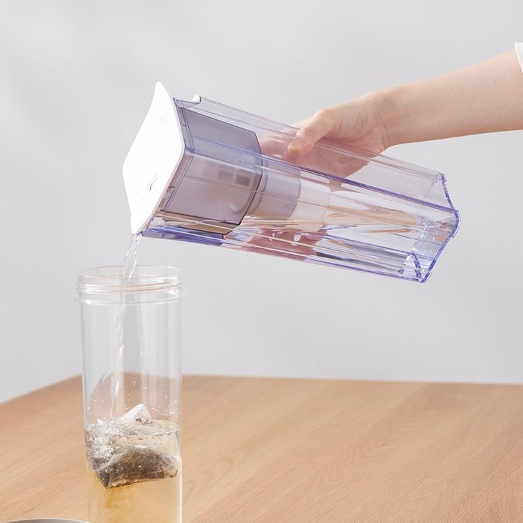 日本製 国産 浄水器 コンパクト スリム 軽量 カートリッジ付き｜ 片手で注げる浄水ポット0.9L  KEYUCA(ケユカ) (グッドプライス) | KEYUCA | 17