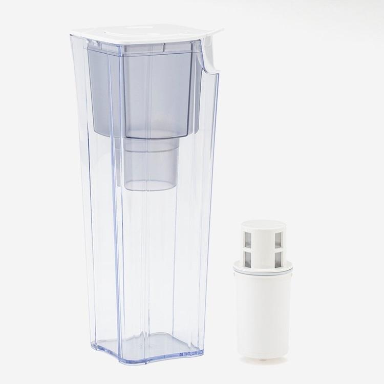 日本製 国産 浄水器 コンパクト スリム 軽量 カートリッジ付き｜ 片手で注げる浄水ポット0.9L  KEYUCA(ケユカ) (グッドプライス) | KEYUCA | 04