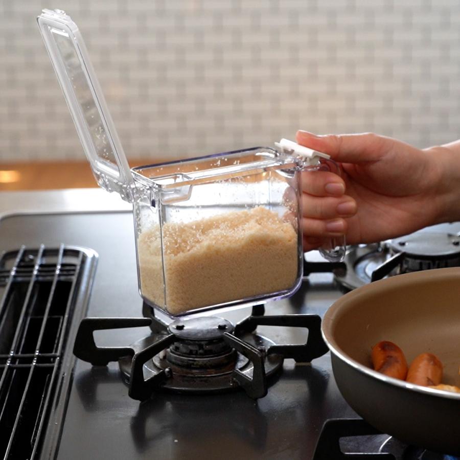 キッチン用品 調味料入れ 密閉 ストッカー[上からぱっと中身が見える 楽に開け閉めできる クッキングポットワイド KEYUCA ケユカ] | KEYUCA | 10