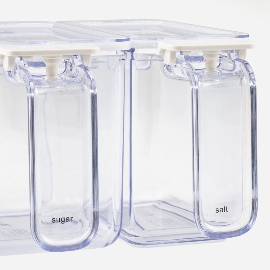 キッチン用品 調味料入れ 密閉 ストッカー[上からぱっと中身が見える 楽に開け閉めできる クッキングポットワイド KEYUCA ケユカ] | KEYUCA | 03