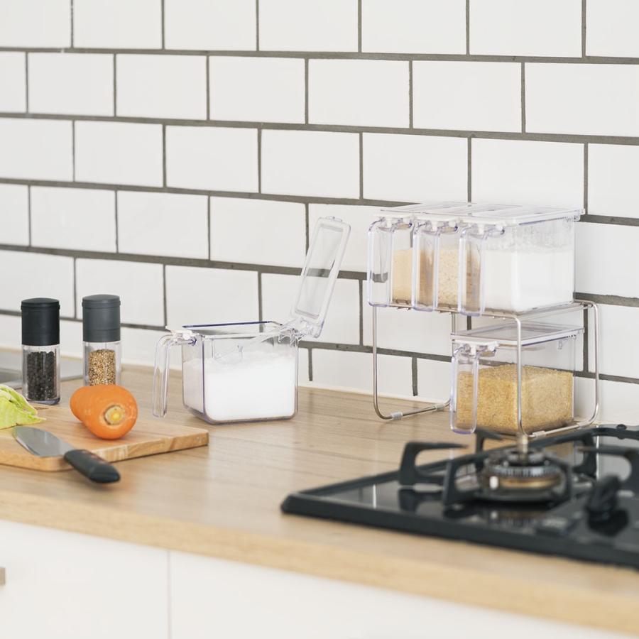 KEYUCA（ケユカ） キッチン用品 調味料入れ 密閉 ストッカー[上から