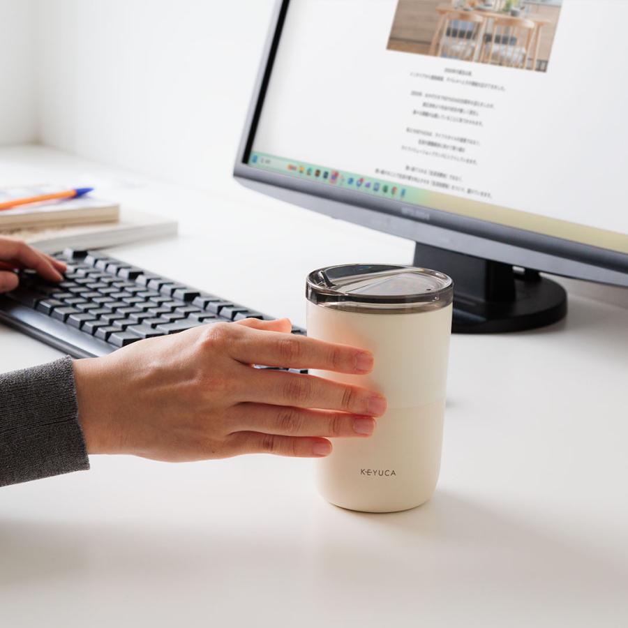 KEYUCA（ケユカ） マグカップ タンブラー 保温 保冷 蓋 ふた シンプル