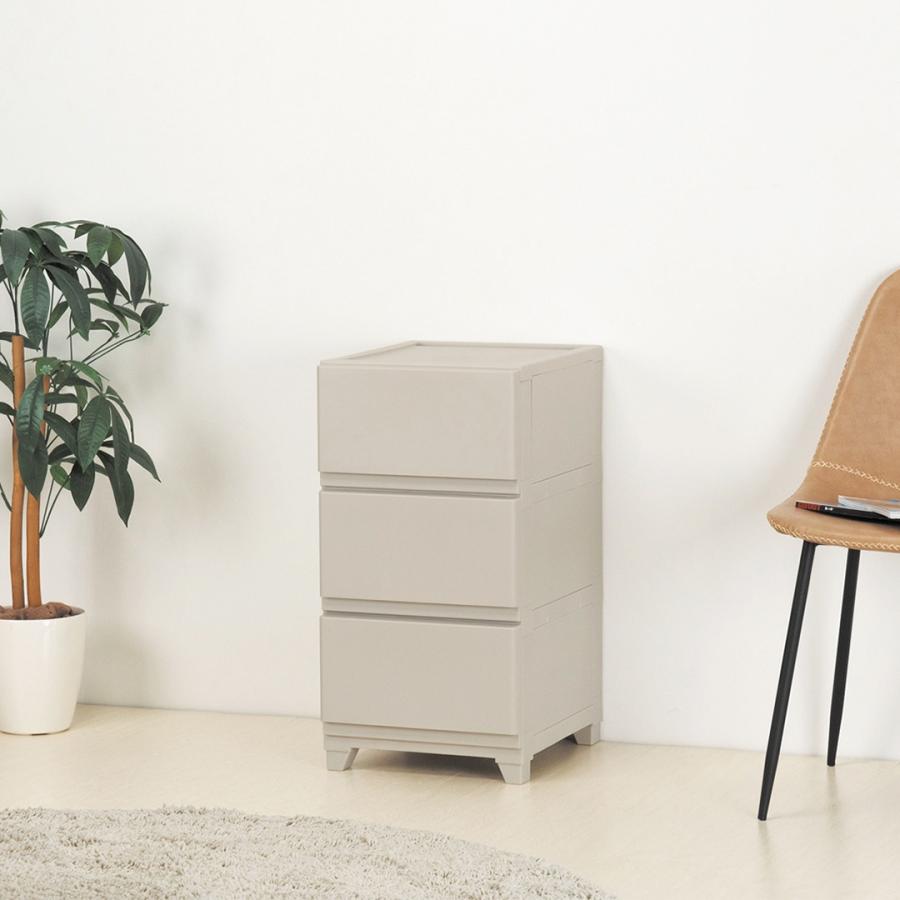 家具 収納 箪笥 タンス 国産 日本製 衣装ケース ｜ 壁付デコニーシーヴォ3段  KEYUCA(ケユカ) | KEYUCA