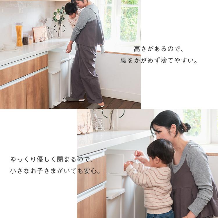 ゴミ箱 45L 両開き 蓋付き ペダル式 分別 キャスター付き スリム ごみ箱 ｜KEYUCA両開きダストボックス LL（42L） ゴミ箱 ダークグレー KEYUCA(ケユカ) | KEYUCA | 18