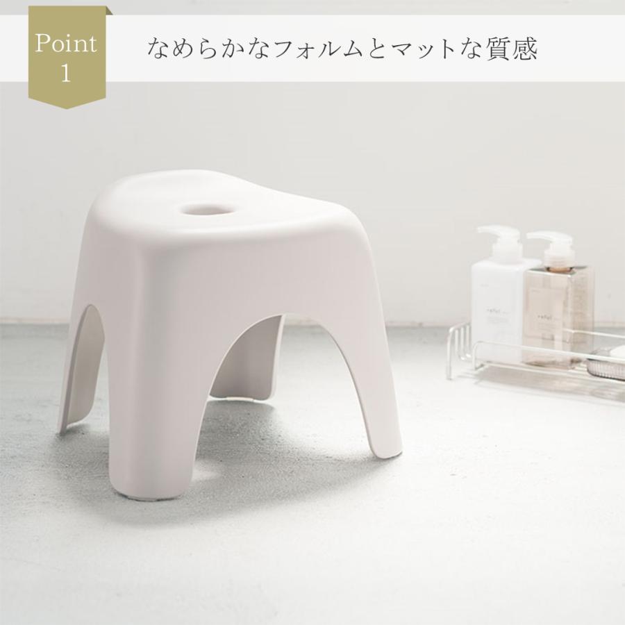 風呂椅子 バスチェア 高め おしゃれ バスグッズ 風呂用いす 風呂イス ｜ Trevi-T バススツール ホワイト KEYUCA(ケユカ) | KEYUCA | 01