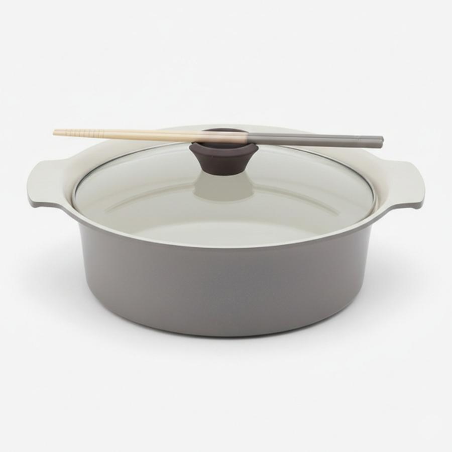 KEYUCA（ケユカ） アルミ製 軽量 鍋 調理鍋 4L ガラス蓋 直火使用可