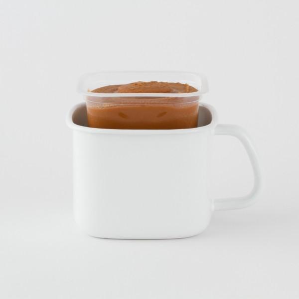 味噌ポット 琺瑯 容器 ストッカー 味噌 調味料 漬物 冷蔵庫 冷蔵庫収納[ホーロー角型みそポット KEYUCA ケユカ] | KEYUCA | 01