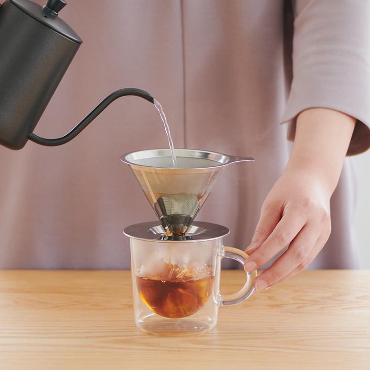 コーヒードリッパー ドリッパー ステンレス コーヒー ペーパーレス|holbe III ステンレスドリッパー S KEYUCA ケユカ|keyuca|09
