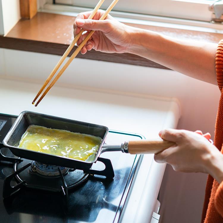 有次製卵焼き器 送料無料 窒化加工 鉄エッグパン SDY-001 / IH対応 ガス火対応
