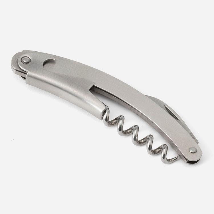 ワイン用品 キッチングッズ コルク抜き フォイルカッター ワインオープナー 無地 シンプル[反り型ステンレスソムリエナイフ KEYUCA ケユカ] | KEYUCA | 01