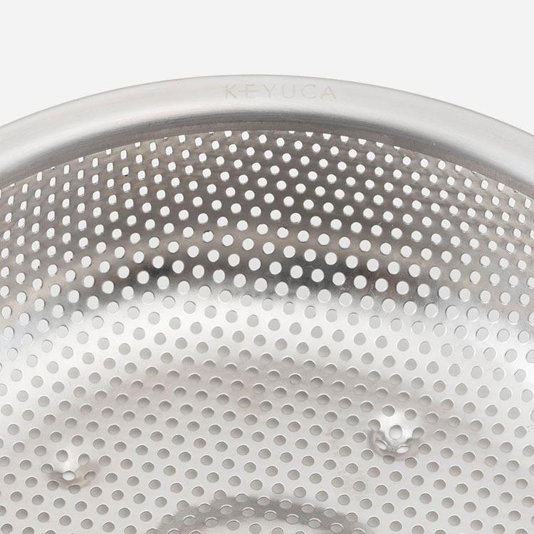 キッチン用品 調理器具 調理用具 ステンレス 水切り ざる 無地| Looza パンチングストレーナー浅 23cm KEYUCA(ケユカ) (グッドプライス)|keyuca|02