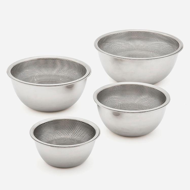 キッチン用品 調理器具 調理用具 ステンレス 水切り ざる 無地[Looza パンチングストレーナー浅 20cm KEYUCA ケユカ] | KEYUCA | 03