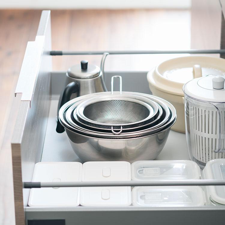 キッチン用品 調理器具 調理用具 ステンレス 水切り ざる 無地[Looza パンチングストレーナー浅 20cm KEYUCA ケユカ] | KEYUCA | 06