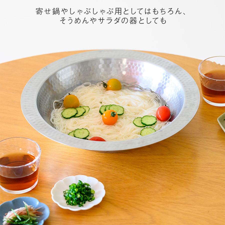 鍋 ボウル 器 IH対応 直火対応 ステンレス 日本製 サラダボウル 食器 しゃぶしゃぶ なべ ｜ KEYUCA ステンレス槌目IH寄せしゃぶ鍋 26cm ケユカ | KEYUCA | 06