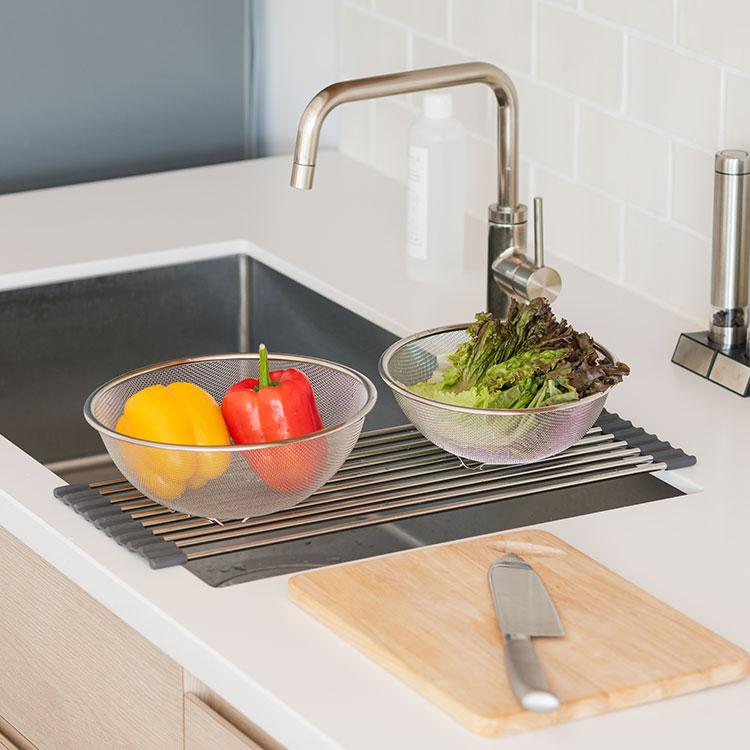 ざる ザル キッチン用品 調理器具 シンプル｜ ステンレスメッシュストレーナー 22cm  KEYUCA(ケユカ) (グッドプライス) | KEYUCA | 03