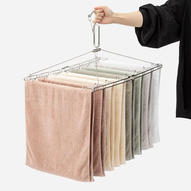 タオル干し ステンレス 8枚 折り畳み ハンガー 洗濯物干し 物干し タオル タオル用 部屋干し カビ対策｜ KEYUCA AST ステンレスタオルハンガー ケユカ | KEYUCA | 07