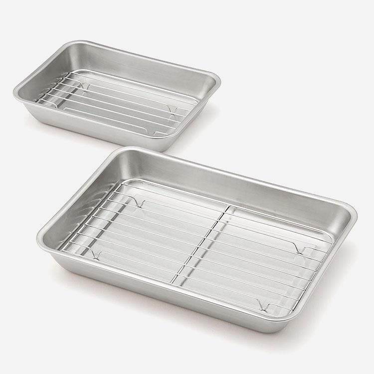 ステンレス キッチン用品 調理器具 網 料理 揚げ物｜ 調理バット用アミ 11×16cm  KEYUCA(ケユカ) (グッドプライス) | KEYUCA | 03