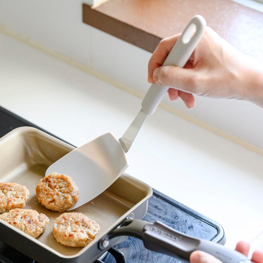 フライ返し 日本製 食洗器対応 ソフト 小さめ 柔らかい 国産 ナイロン ターナー｜ KEYUCA Ponon ナイロンソフトターナーミニ ケユカ | KEYUCA