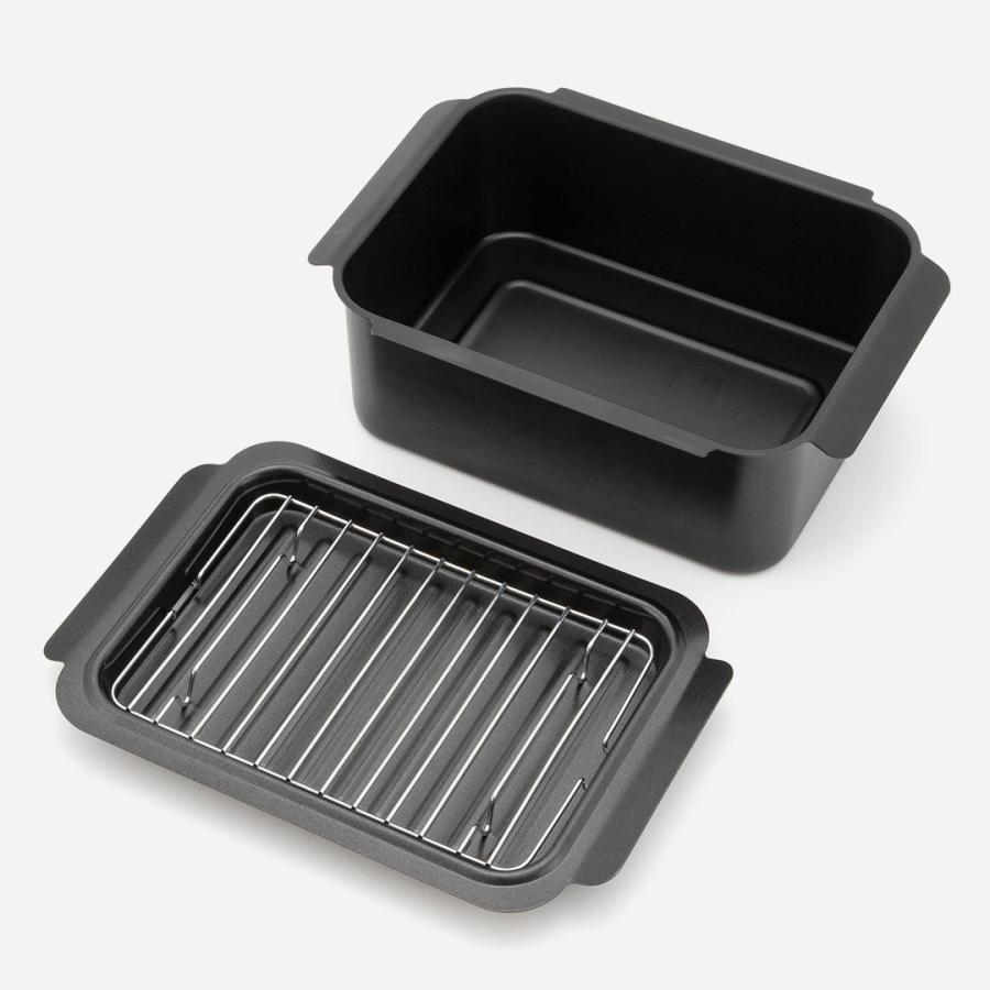 鍋 なべ 調理器具 揚げ物 フライ 直火対応 IH対応 シンプル｜ 角型IH天ぷら揚げ鍋 20×14cm  KEYUCA(ケユカ) | KEYUCA | 02