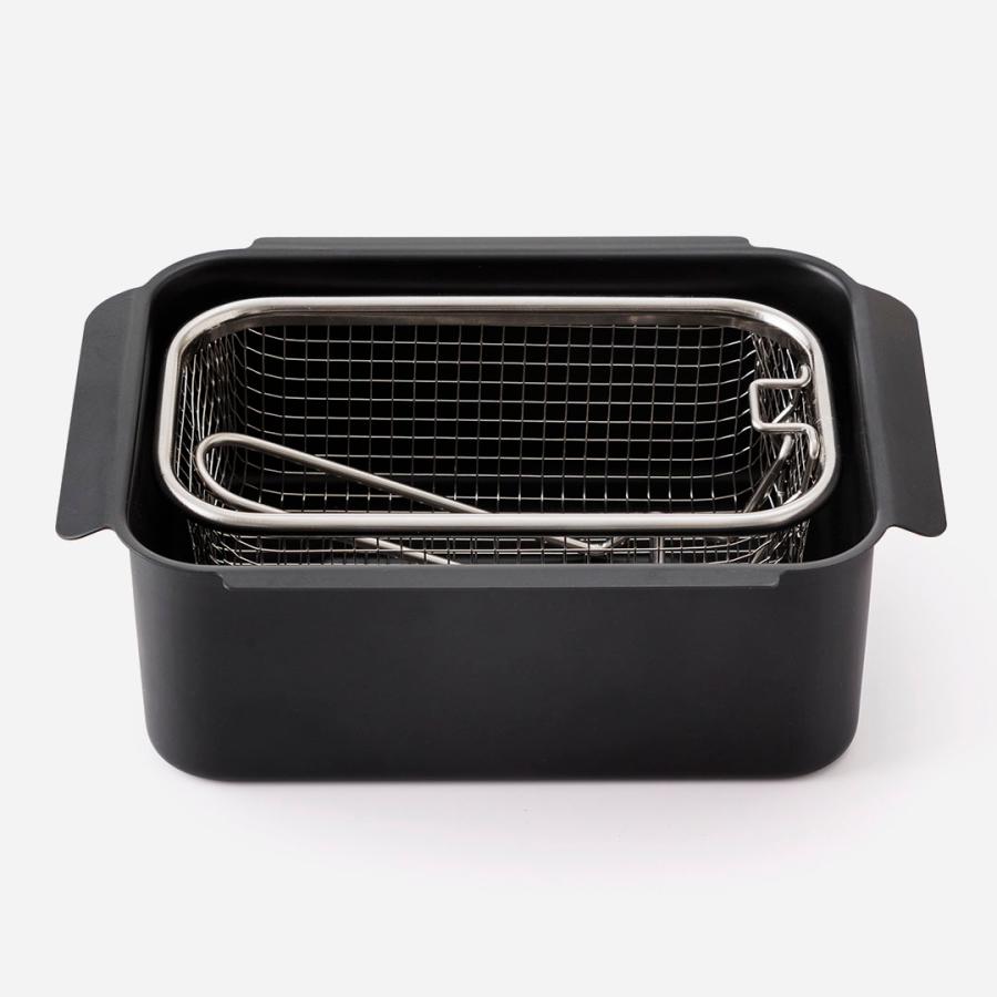 鍋 なべ 調理器具 揚げ物 フライ 直火対応 IH対応 シンプル｜ 角型IH天ぷら揚げ鍋 20×14cm  KEYUCA(ケユカ) | KEYUCA | 06