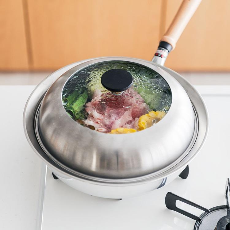 KEYUCA（ケユカ） 日本製 蓋 調理器具 ドーム型 ガラス窓付き 強化