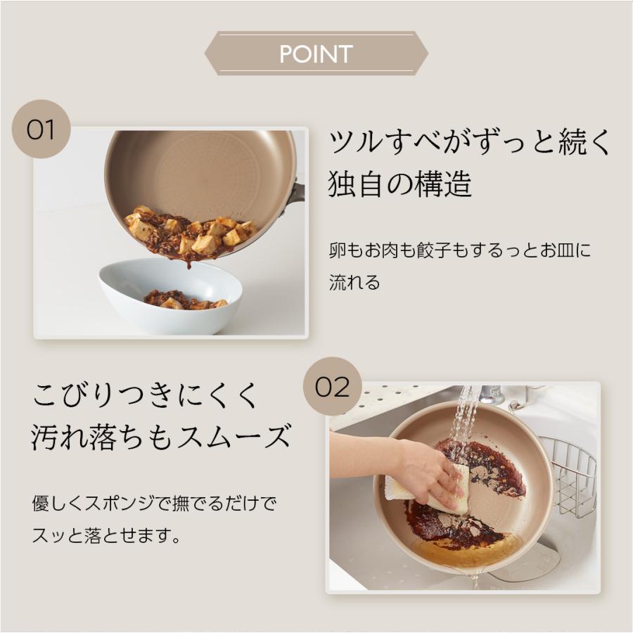 調理器具 キッチン用品 ふっ素コーディング くっつきにくい ガス火対応 IH対応｜ Rakulta IH フライパン 20cm  KEYUCA(ケユカ) | KEYUCA | 06