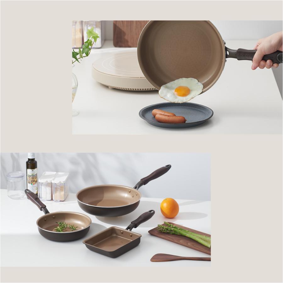 調理器具 キッチン用品 ふっ素コーディング くっつきにくい ガス火対応 IH対応｜ Rakulta IH フライパン 20cm  KEYUCA(ケユカ) | KEYUCA | 09