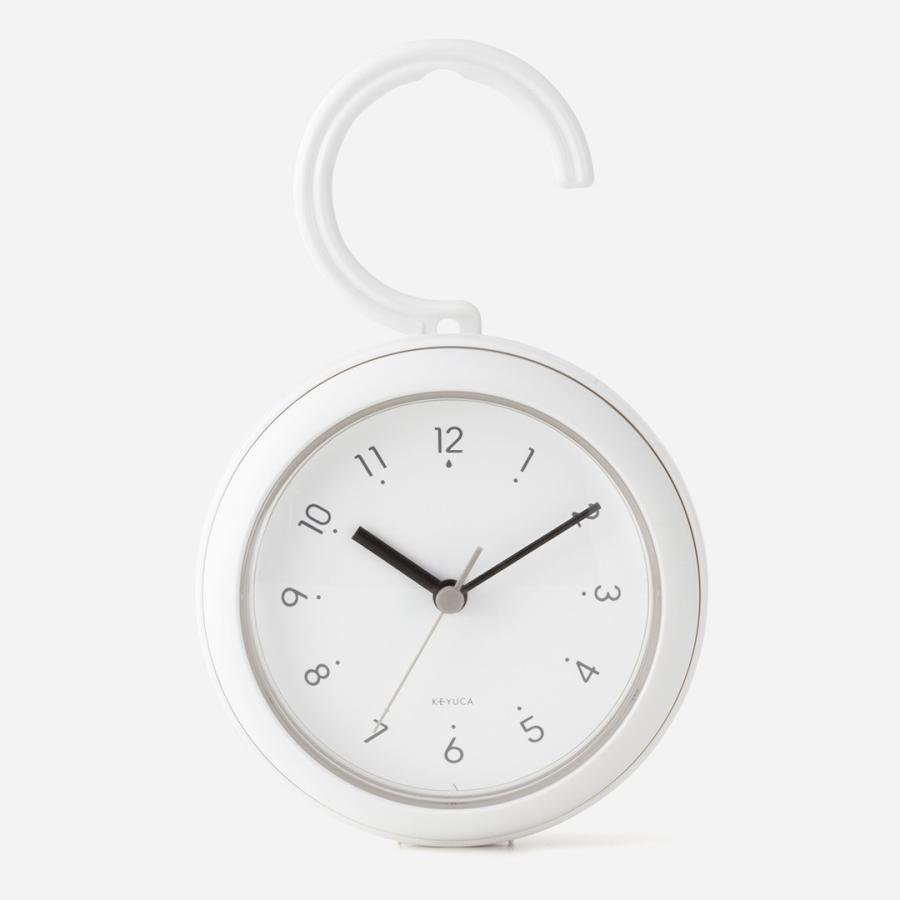 時計 置き時計 掛け時計 かけ時計 お風呂 洗面所 電池|aqua バスクロック Φ118mm 防滴防塵 KEYUCA ケユカ | KEYUCA