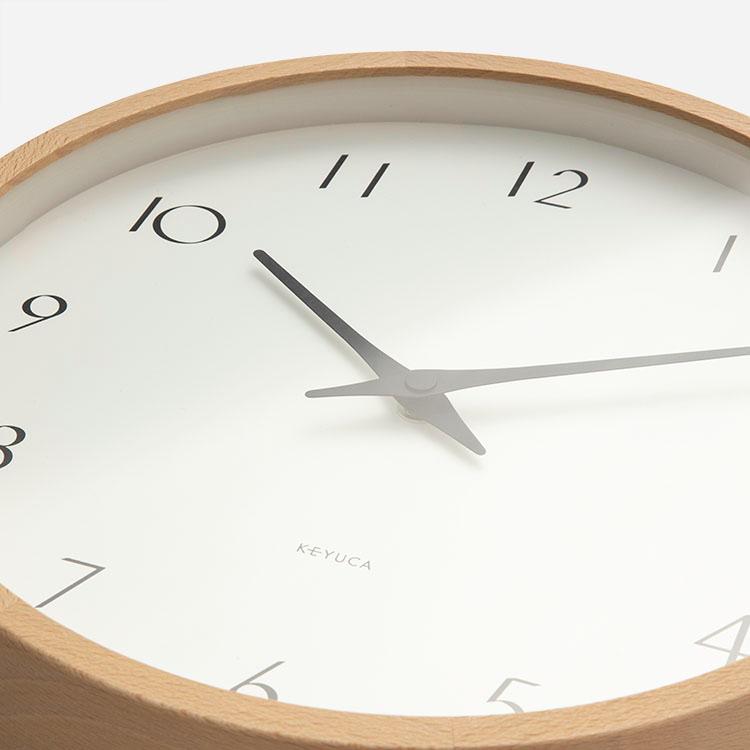 壁掛け時計 木 日本製 ナチュラル 無垢 静音 秒針無し インテリア 電波時計 アナログ 掛け時計 ｜ KEYUCA ode電波時計 ナチュラル色 ケユカ | KEYUCA | 02