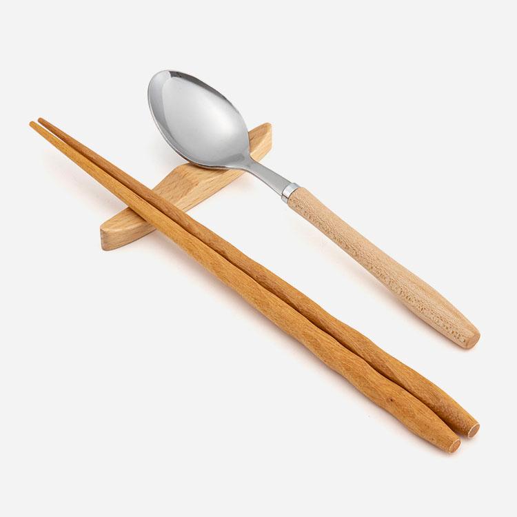 天然木 木製 箸置き スプーンレスト フォークレスト シンプル ナチュラル[Covan木カトラリーレスト2連 KEYUCA ケユカ] | KEYUCA | 02