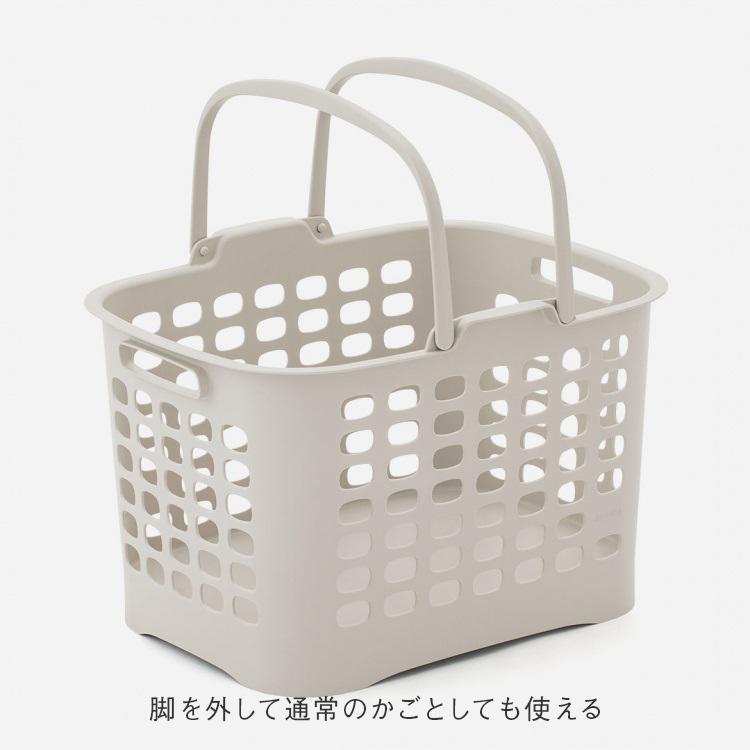 ランドリーバスケット 脚付き 腰にやさしい 洗濯かご 大容量 通気性 軽量 洗濯物入れ ｜ KEYUCA 腰にやさしいランドリーバスケット ライトグレー ケユカ | KEYUCA | 02