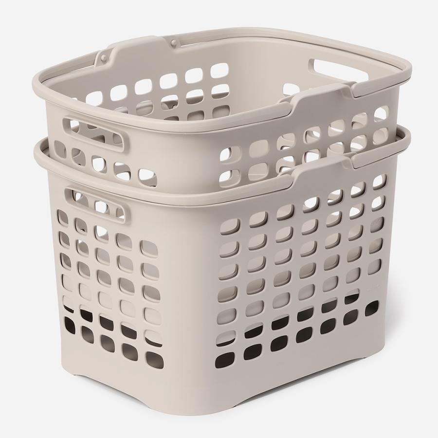 ランドリーバスケット 脚付き 腰にやさしい 洗濯かご 大容量 通気性 軽量 洗濯物入れ ｜ KEYUCA 腰にやさしいランドリーバスケット ライトグレー ケユカ | KEYUCA | 06