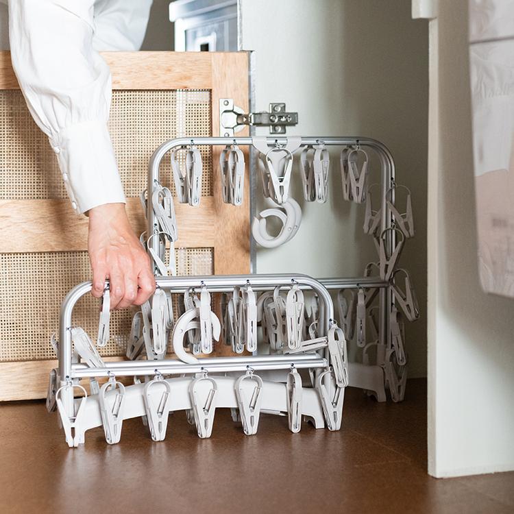 物干しハンガー 洗濯用品 物干し 物干 室内干し ピンチハンガー[ASTアルミフレームピンチハンガー 40個付き KEYUCA ケユカ] | KEYUCA | 13