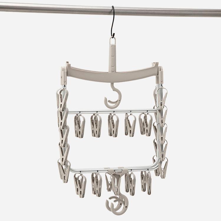 物干しハンガー 洗濯用品 物干し 物干 室内干し ピンチハンガー[ASTアルミフレームピンチハンガー 40個付き KEYUCA ケユカ] | KEYUCA | 05