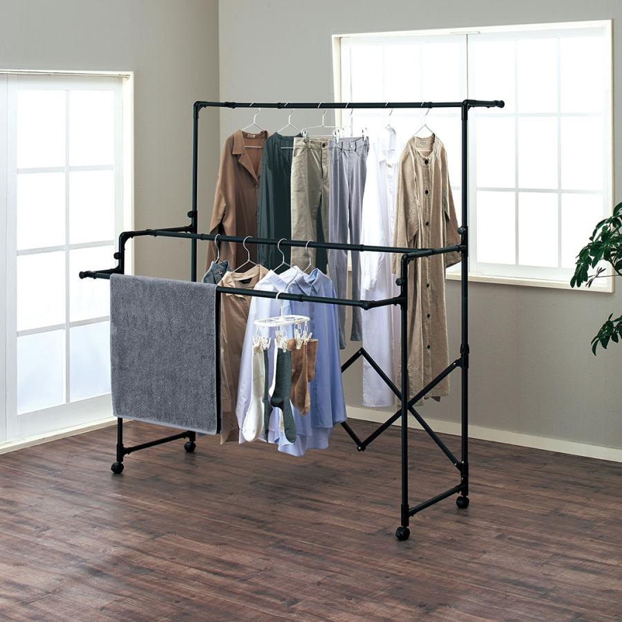 物干し キャスター付き スリム 収納 隙間 伸縮自在 竿｜ 【WEB限定】畳める多機能物干し  KEYUCA(ケユカ) | KEYUCA