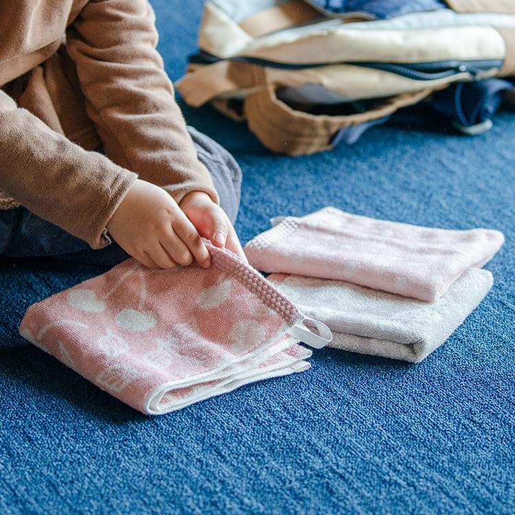 ハンドタオル ハンカチタオル タオルハンカチ 子供 保育園[まとめて ループ付ハンドタオル 3枚セット KEYUCA ケユカ] | KEYUCA | 14