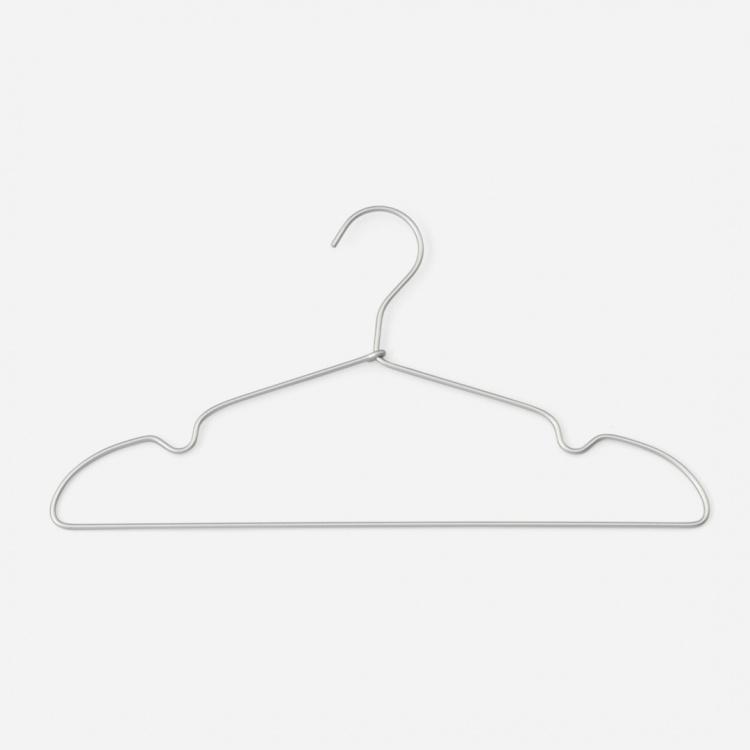 ハンガーセット 衣類ハンガー スリム[アルミハンガー バータイプ ひも掛け付シャツ・Tシャツ用 2本セット KEYUCA ケユカ](グッドプライス) | KEYUCA | 01