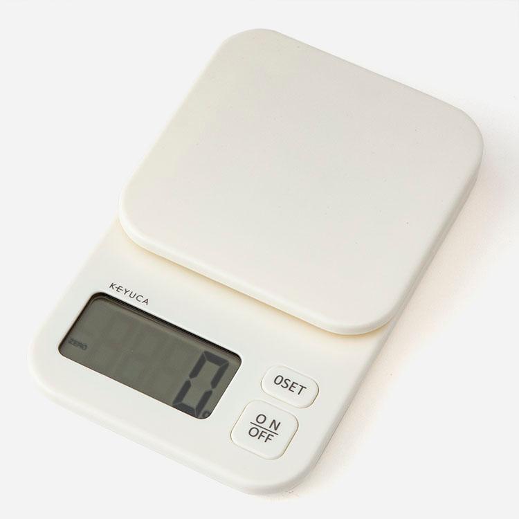 キッチンスケール 量り コンパクト 計量 料理用 測り 計量器 持ち運び はかり[コンパクトデジタルスケール 2kg KEYUCA ケユカ] | KEYUCA | 01