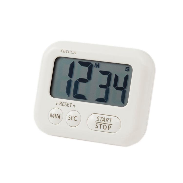 キッチン用品 キッチンタイマー 立てかけ 壁掛け マグネット 無地 シンプル おしゃれ｜ 大画面デジタルタイマー  KEYUCA(ケユカ) | KEYUCA
