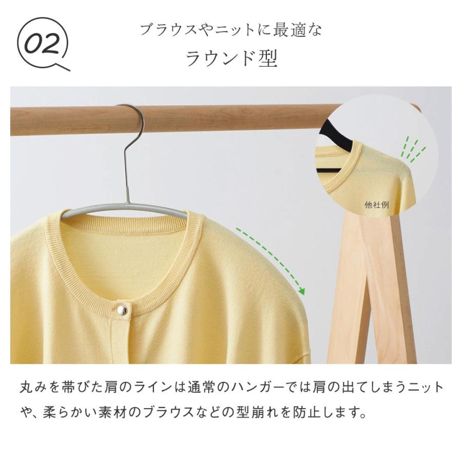 KEYUCA（ケユカ） 滑らないハンガー ニット デリケート衣類用 3本