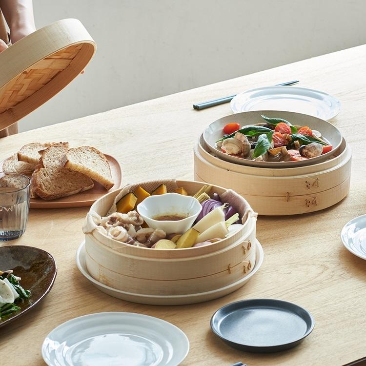 KEYUCA（ケユカ） せいろ 蒸篭 24cm 竹 2段 中華 蒸し器 フライパン 鍋