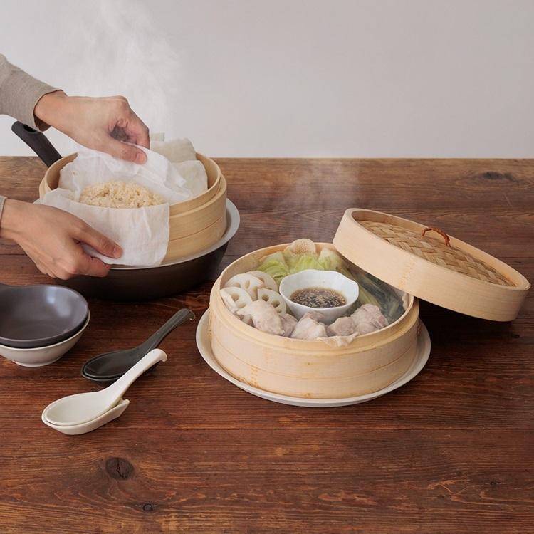 KEYUCA（ケユカ） せいろ 蒸篭 24cm 竹 2段 中華 蒸し器 フライパン 鍋